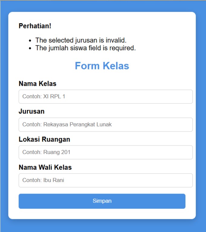 Struktur Tabel phpMyAdmin